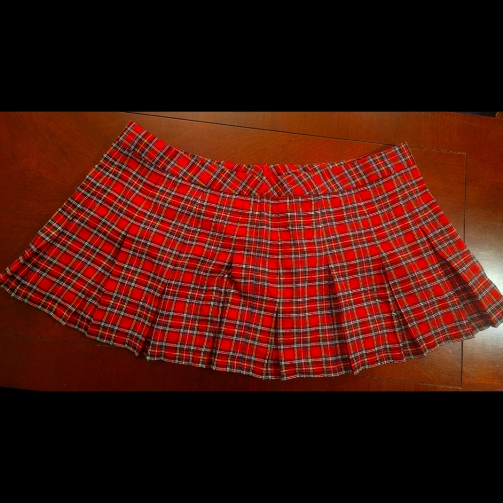 Red Plaid Skirt